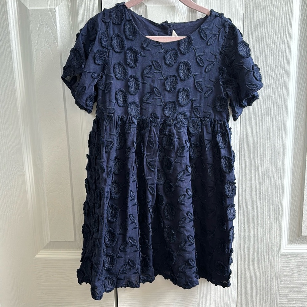 Girls Janie and Jack floral embroidered dress